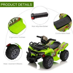 6V Kids ATV Electric 4-Wheeler Battery Powered Quad Toddler Ride On Car Toys -Children Toys Sale 0609798 3