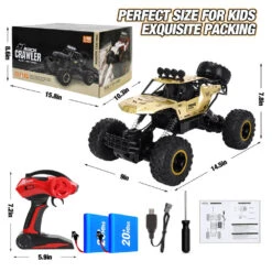 1/12 Large RC Monster Truck 2.4G 4WD Metal Remote Control Car Kids RC Toys 23 1/12 Large RC Monster Truck 2.4G 4WD Metal Remote Control Car Kids RC Toys -Children Toys Sale 1 12 kids Remote Control Car