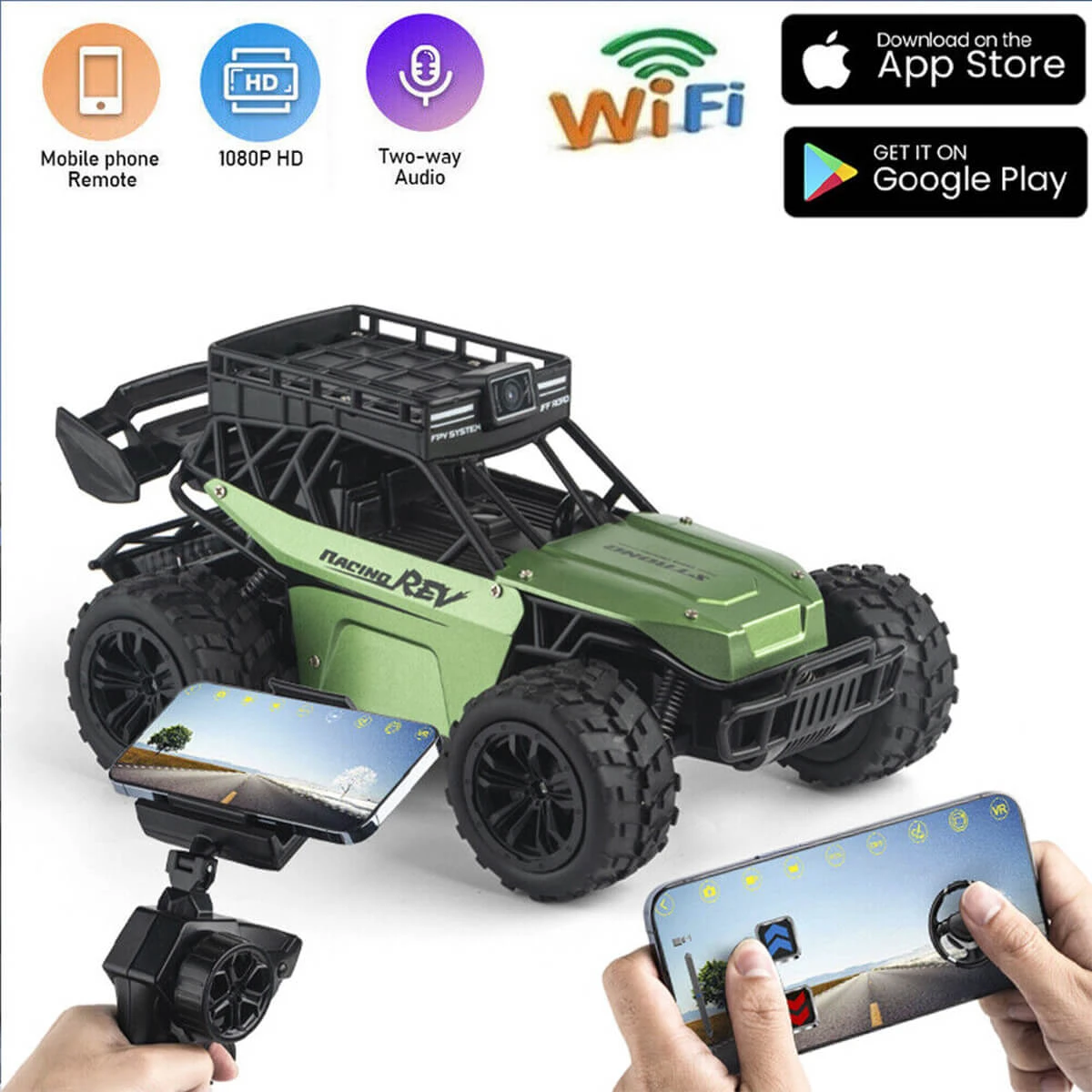 RC Car 1080P Camera Remote Control Car 2.4G WIFI Video Dialogue Off-road Climbing Truck 8 RC Car 1080P Camera Remote Control Car 2.4G WIFI Video Dialogue Off-road Climbing Truck - Image 8