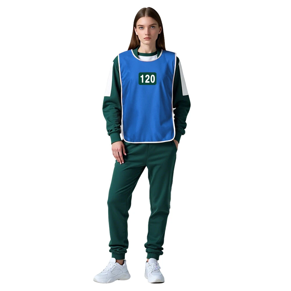 Adult Players Tracksuit With Vest Game 3 Green Costume For Halloween Cosplay 4 Adult Players Tracksuit With Vest Game 3 Green Costume For Halloween Cosplay - Image 4
