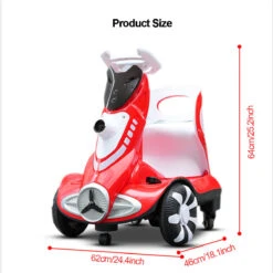 Electric Scooter Anti-Rollover Electric Car Kids Bubble Car Dual Drive With Light & Music -Children Toys Sale 12V Electric Scooter Anti Rollover Electric Car 1