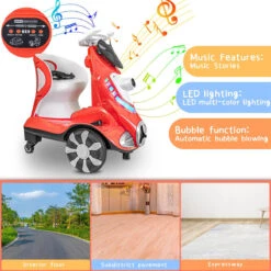 Electric Scooter Anti-Rollover Electric Car Kids Bubble Car Dual Drive With Light & Music -Children Toys Sale 12V Electric Scooter Anti Rollover Electric Car 10