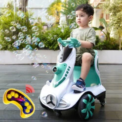Electric Scooter Anti-Rollover Electric Car Kids Bubble Car Dual Drive With Light & Music -Children Toys Sale 12V Electric Scooter Anti Rollover Electric Car 7