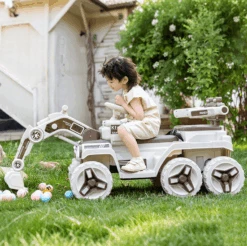 12V Kids Electric Excavator Four Drive Ride On Car Two Seats Excavator With Music Light 17 12V Kids Electric Excavator Four Drive Ride On Car Two Seats Excavator With Music Light -Children Toys Sale 12V Kids Electric Excavator 1