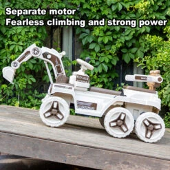 12V Kids Electric Excavator Four Drive Ride On Car Two Seats Excavator With Music Light 26 12V Kids Electric Excavator Four Drive Ride On Car Two Seats Excavator With Music Light -Children Toys Sale 12V Kids Electric Excavator 10