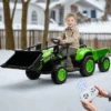 12V Kids Ride On Tractor With Detachable Trailer And Remote Controller Child Electric Ride On Toys