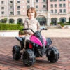 12V Ride On ATV With Low & High Speed Childs Ride-on Car W/ Bluetooth Music And LED Lights Girls Ride-On Toys
