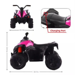 12V Ride On ATV With Low & High Speed Childs Ride-on Car W/ Bluetooth Music And LED Lights Girls Ride-On Toys -Children Toys Sale 12V Ride On ATV with Low High Speed 2