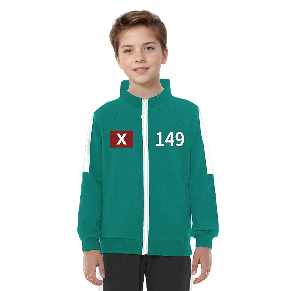 Kids Players Tracksuit Costume Boys Girls Game Cosplay Green Shirt 8 Kids Players Tracksuit Costume Boys Girls Game Cosplay Green Shirt - Image 8