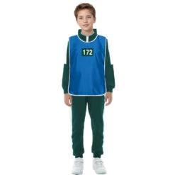 Kids The Final Game Costume Player 456 Green Tracksuit With Vest Full Set For Cosplay -Children Toys Sale 172