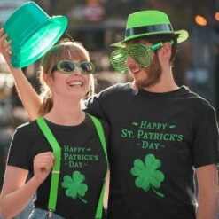 Couples Saint Patricks Day T-shirt And Hat Lucky Green Costume Irish Festival Outfit -Children Toys Sale 1740566559724bcb 1739868719564