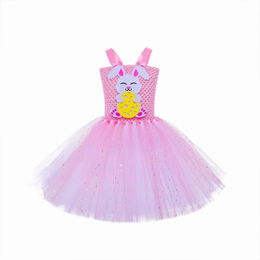 Girls Easter Dress Cute Bunny Rabbit Costumes Pink Dress With Headband 2pcs Suit For Parties 4 Girls Easter Dress Cute Bunny Rabbit Costumes Pink Dress With Headband 2pcs Suit For Parties - Image 4