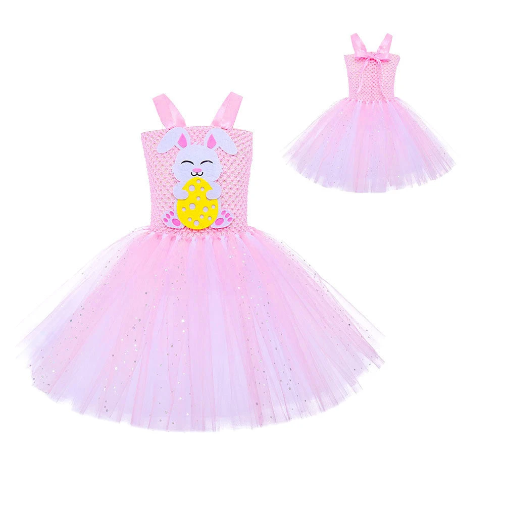 Girls Easter Dress Cute Bunny Rabbit Costumes Pink Dress With Headband 2pcs Suit For Parties 3 Girls Easter Dress Cute Bunny Rabbit Costumes Pink Dress With Headband 2pcs Suit For Parties - Image 3