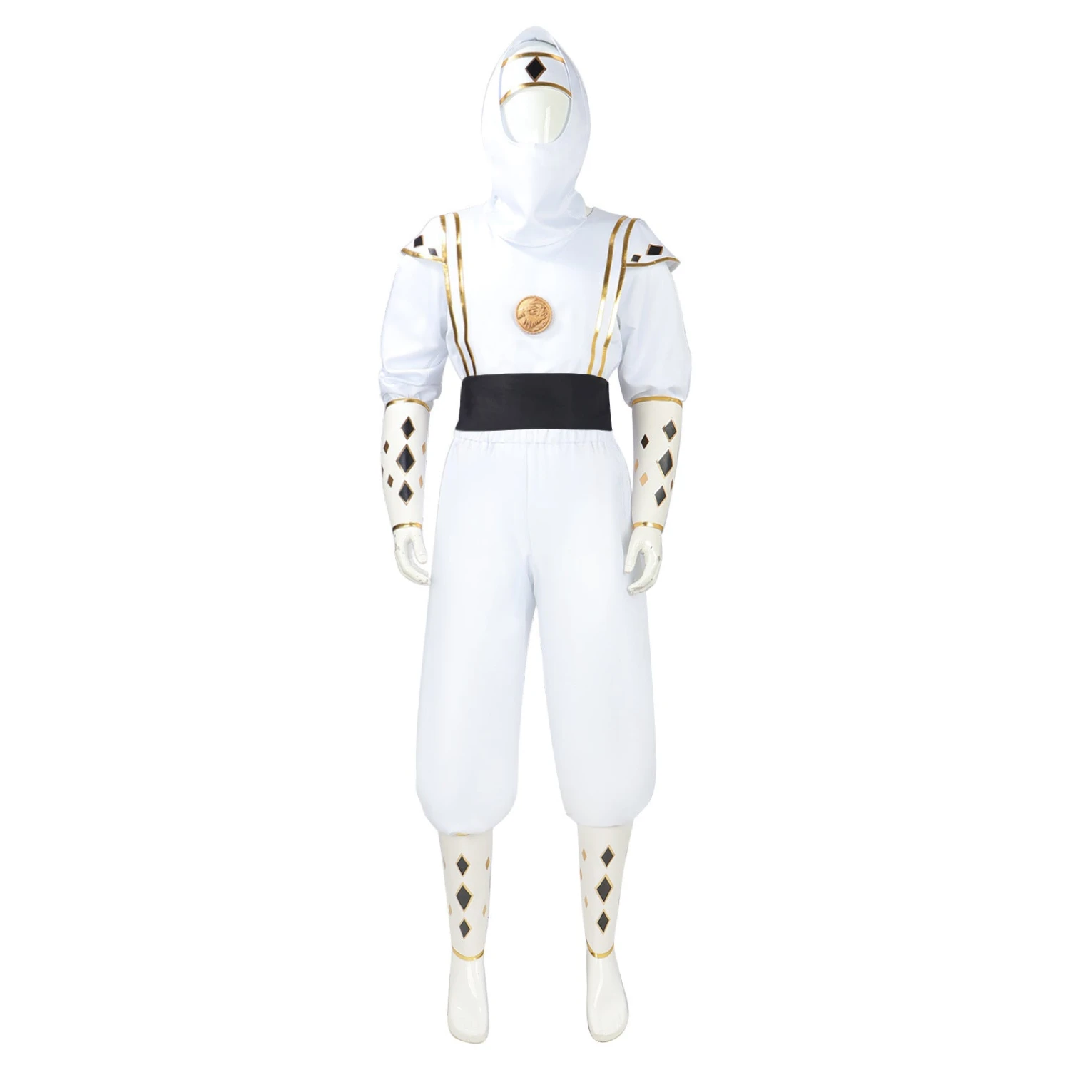 Adult White Dino Ranger Costume MMPR Tommy Oliver Ninja Cosplay Uniform 2 Adult White Dino Ranger Costume MMPR Tommy Oliver Ninja Cosplay Uniform - Image 2