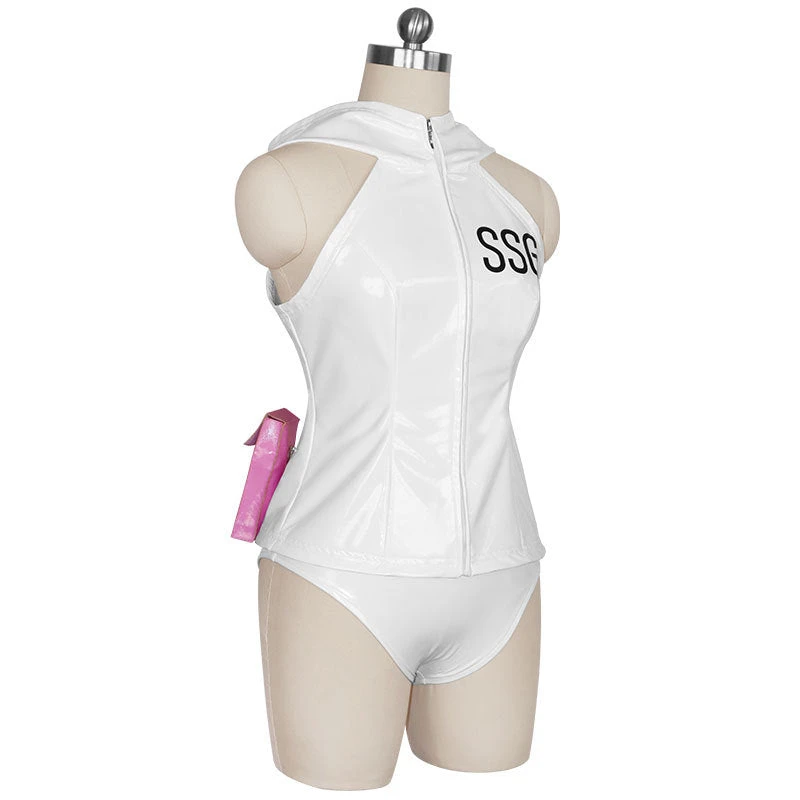 Sexy Navigator Costume Egghead Island Arc White PU Leather Uniform 3 Sexy Navigator Costume Egghead Island Arc White PU Leather Uniform - Image 3