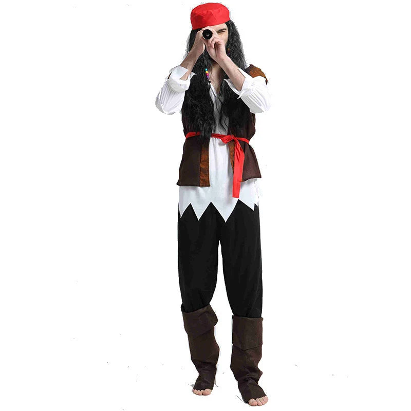Adult Pirate Costume Couples Sexy Women Pirate Dress Men Pirate Outfit For Halloween Carnival 4 Adult Pirate Costume Couples Sexy Women Pirate Dress Men Pirate Outfit For Halloween Carnival - Image 4