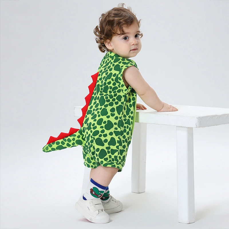 Toddler Dinosaur Costume Green Cute Baby Dino Romper For Daily Wear 1 Toddler Dinosaur Costume Green Cute Baby Dino Romper For Daily Wear