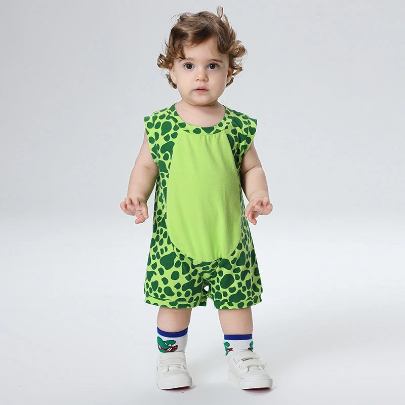 Toddler Dinosaur Costume Green Cute Baby Dino Romper For Daily Wear 3 Toddler Dinosaur Costume Green Cute Baby Dino Romper For Daily Wear - Image 3