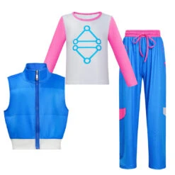 Zombies Outfit Addison Blue Vest Pants And Shirt 3pcs Suit Cheerleader Costume For Kids Adults -Children Toys Sale 1752664434314qff 1751966593853