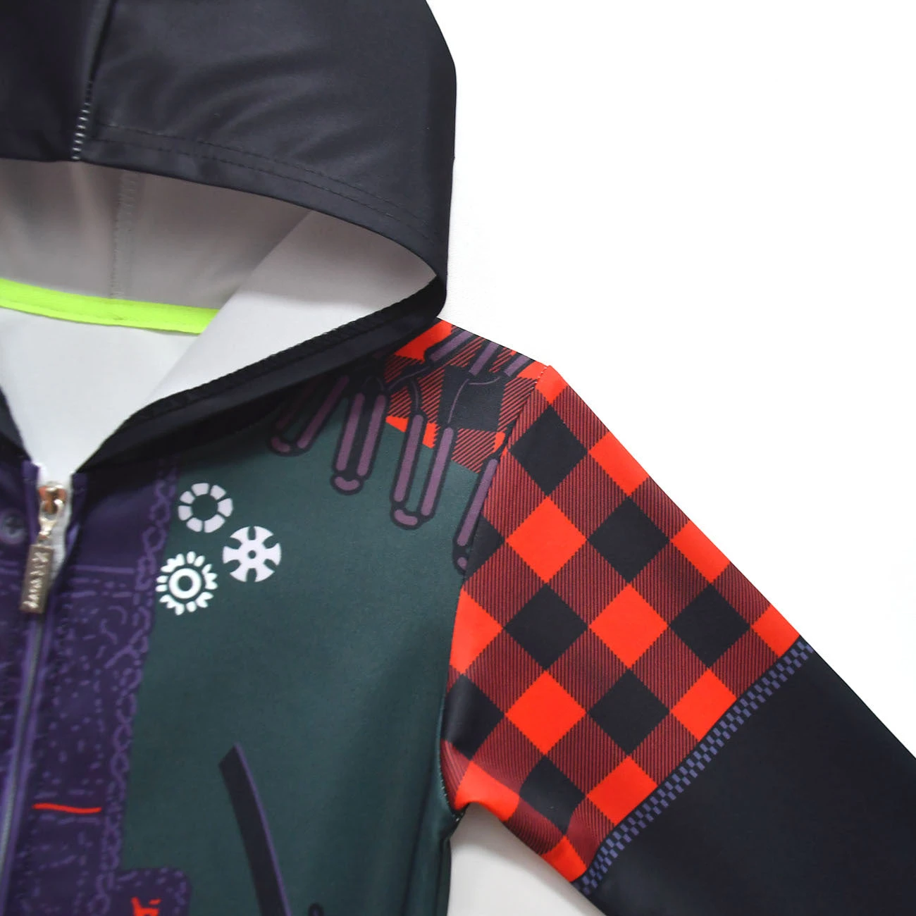 Kids Zombies Costume Zed Hooded Sweatshirt Zip Up Jacket For Halloween Carnival 5 Kids Zombies Costume Zed Hooded Sweatshirt Zip Up Jacket For Halloween Carnival - Image 5