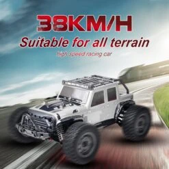 38KM/H Fast RC Truck 4WD Full-scale Off-road Jeep 1/16 All Terrain Climbing Vehicle -Children Toys Sale 1BatteryWhite 03
