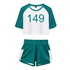 Women 2PCS Players Cropped T-shirt And Shorts Green Sportswear Costume For Adult -Children Toys Sale 1 1 0926020b 70a9 4b4a 97ee 367dbdbeb952