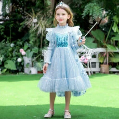 Little Girls Winter Princess Dress Elsa Snowflake Fluffy Sweater Dresses 1-10 Years -Children Toys Sale 1 1 2091da82 5e89 4d16 9c95 de4c7210e941