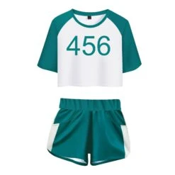 Girls 2PCS Players Costume Green Cropped T-shirt And Shorts For Sport -Children Toys Sale 1 2 b507d267 8acd 4777 b0cb 4dfb8e43068b