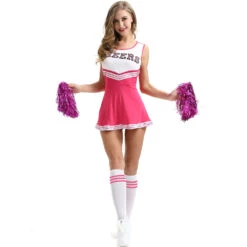 Adult Cheerleader Costume High School Girls Cheerleader Uniforms Cheer Dress Pom Poms Socks -Children Toys Sale 1 39dbdc43 edf7 42be a41f bf5cc251ad30