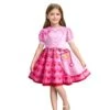 Queen Of Hearts Costume Girls Adults Princess Bridget Pink Dress And Wig For Halloween Carnival