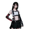 Tifa FF Cosplay Outfit Women Sexy Tifa Lockhart Dress Halloween Party Costume