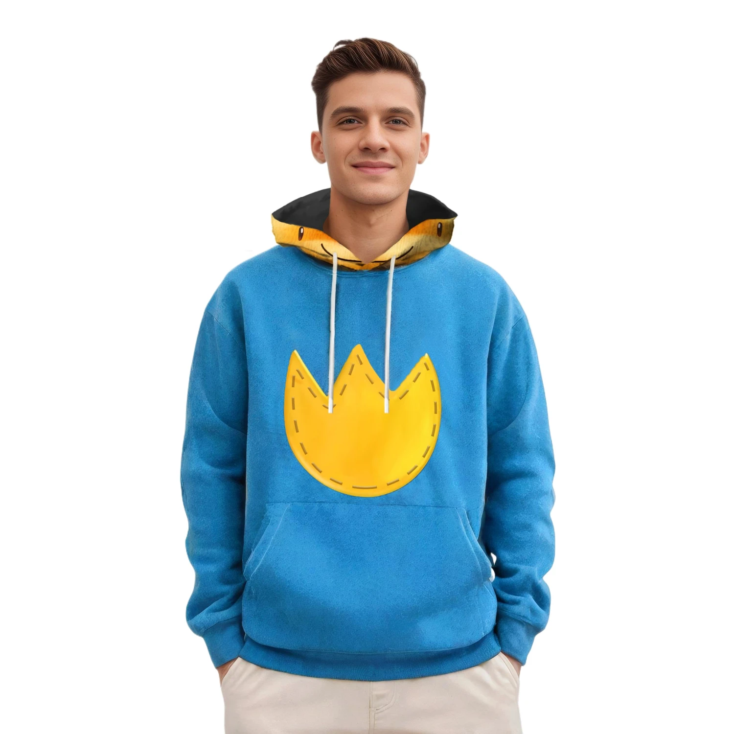 Unisex Dog Hoodie Adult Couples Blue Hooded Sweatshirt For Daily Wear 2 Unisex Dog Hoodie Adult Couples Blue Hooded Sweatshirt For Daily Wear - Image 2