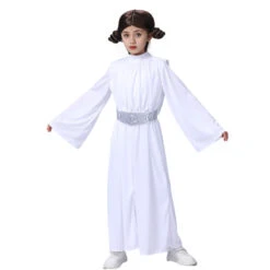 Girls Leia Costume Princess Hooded White Dress With Belt For Halloween Carnival -Children Toys Sale 1 4e429f17 d246 4753 bc9f cc6fbaa84944