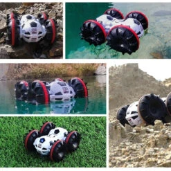 Amphibious RC Car Football 4WD Stunt Remote Control Car 100% Waterproof Toys For Kids -Children Toys Sale 1 8