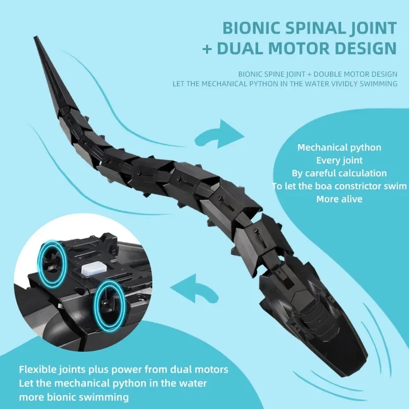 Kids RC Mechanical Snake 2.4G Wireless Water Simulation Snake Electric Toy 5 Kids RC Mechanical Snake 2.4G Wireless Water Simulation Snake Electric Toy - Image 5