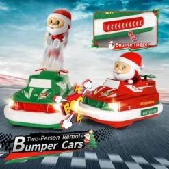 2-Pack Christmas-Themed RC Bumper Cars Electronic Bump & Pop-up Game With 2 Figures Kids Remote Control Race Car 8 2-Pack Christmas-Themed RC Bumper Cars Electronic Bump & Pop-up Game With 2 Figures Kids Remote Control Race Car -Children Toys Sale 2 Pack Christmas Themed RC Bumper Cars 1
