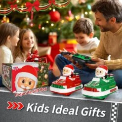 2-Pack Christmas-Themed RC Bumper Cars Electronic Bump & Pop-up Game With 2 Figures Kids Remote Control Race Car 11 2-Pack Christmas-Themed RC Bumper Cars Electronic Bump & Pop-up Game With 2 Figures Kids Remote Control Race Car -Children Toys Sale 2 Pack Christmas Themed RC Bumper Cars 1 5