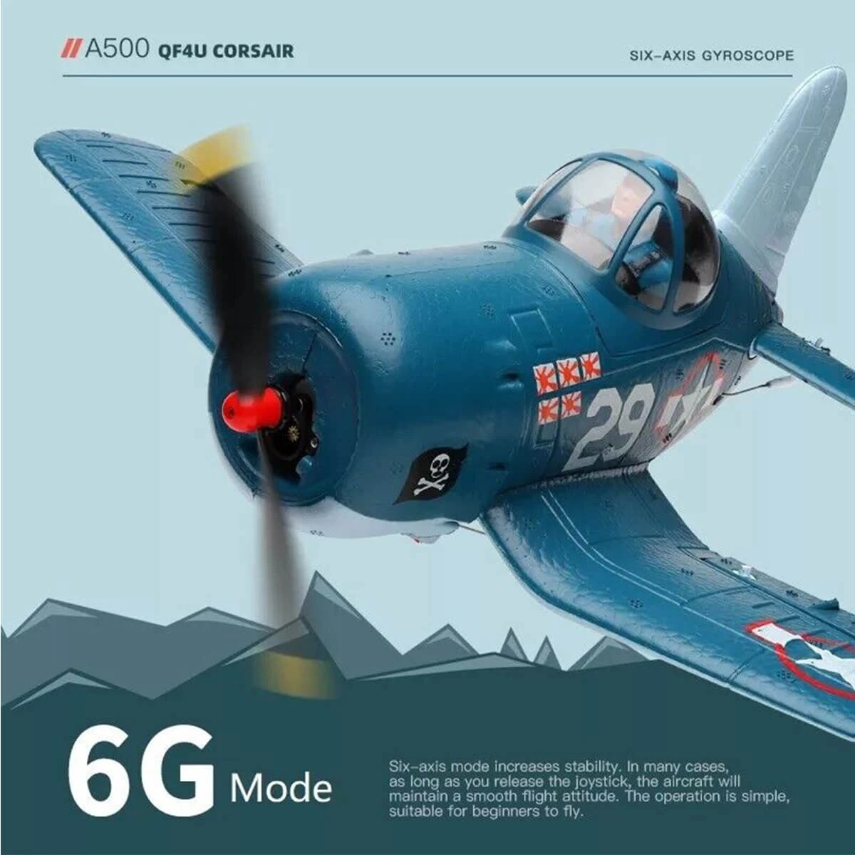 RC Airplane 2.4GHz 4CH Fighter Remote Control Planes 6G/3G Mode RC Plane 3 RC Airplane 2.4GHz 4CH Fighter Remote Control Planes 6G/3G Mode RC Plane - Image 3