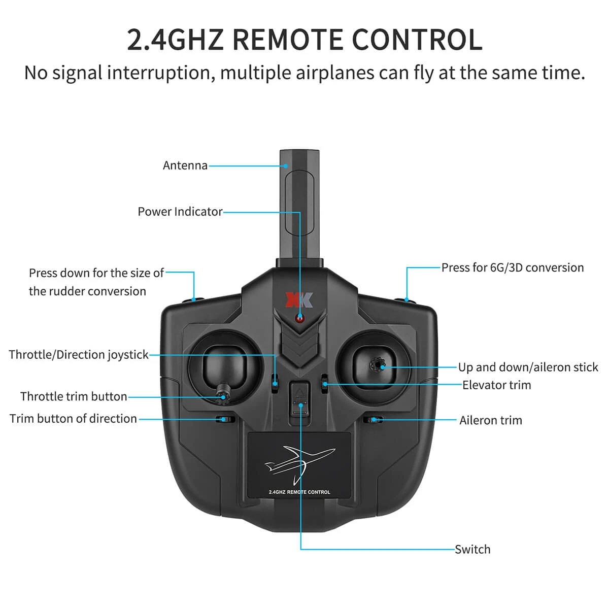 RC Airplane 2.4GHz 4CH Fighter Remote Control Planes 6G/3G Mode RC Plane 12 RC Airplane 2.4GHz 4CH Fighter Remote Control Planes 6G/3G Mode RC Plane - Image 12