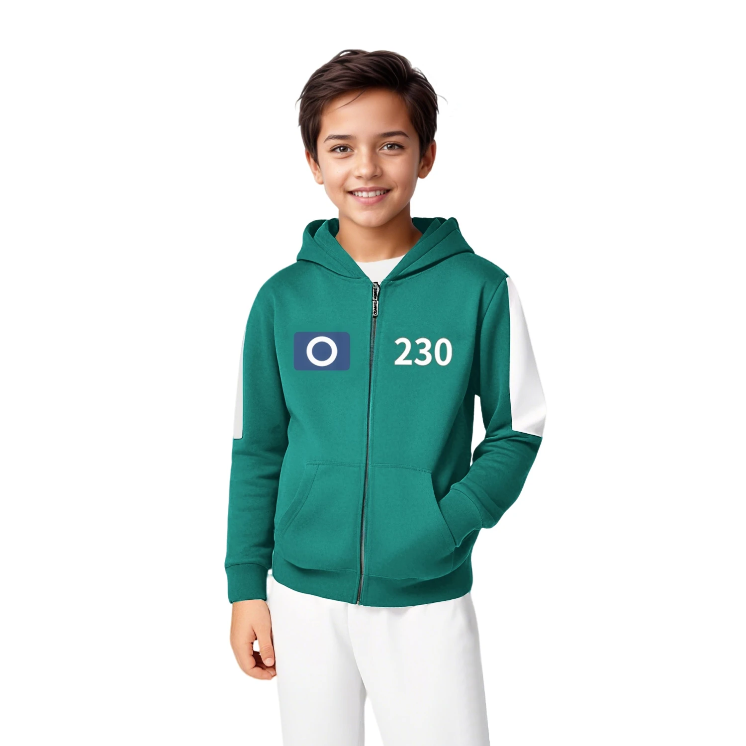Player 456 Jacket Kids Adults Final Game Zipper Jacket Hooded Sweatshirt For Halloween Party 12 Player 456 Jacket Kids Adults Final Game Zipper Jacket Hooded Sweatshirt For Halloween Party - Image 12