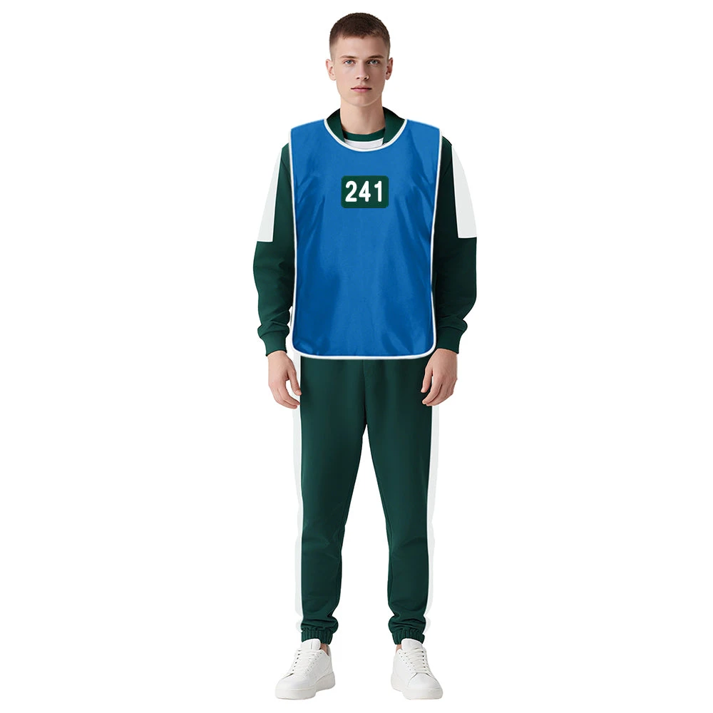Adult Players Tracksuit With Vest Game 3 Green Costume For Halloween Cosplay 13 Adult Players Tracksuit With Vest Game 3 Green Costume For Halloween Cosplay - Image 13