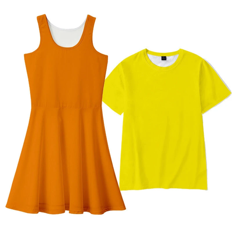 2PCS Young-hee Doll Costumes Girls And Women Game 2 Cosplay Shirt And Dress 5 2PCS Young-hee Doll Costumes Girls And Women Game 2 Cosplay Shirt And Dress - Image 5