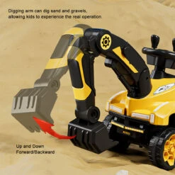 6V Kids Electric Excavator Ride-On Car Toys With Removable Push Handle & Light Music For Girls & Boys 12 6V Kids Electric Excavator Ride-On Car Toys With Removable Push Handle & Light Music For Girls & Boys -Children Toys Sale 2 f1909d0c a3a2 4d0b a308 d28dead53071