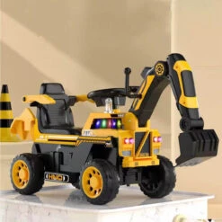 3-in-1 Kids Ride On Excavator Outdoor Indoor Ride-On Car With Front Loader Digger & Light Music 12 3-in-1 Kids Ride On Excavator Outdoor Indoor Ride-On Car With Front Loader Digger & Light Music -Children Toys Sale 3 in 1 Kids Ride On Excavator 1