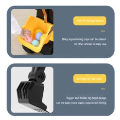 3-in-1 Kids Ride On Excavator Outdoor Indoor Ride-On Car With Front Loader Digger & Light Music 16 3-in-1 Kids Ride On Excavator Outdoor Indoor Ride-On Car With Front Loader Digger & Light Music -Children Toys Sale 3 in 1 Kids Ride On Excavator 6