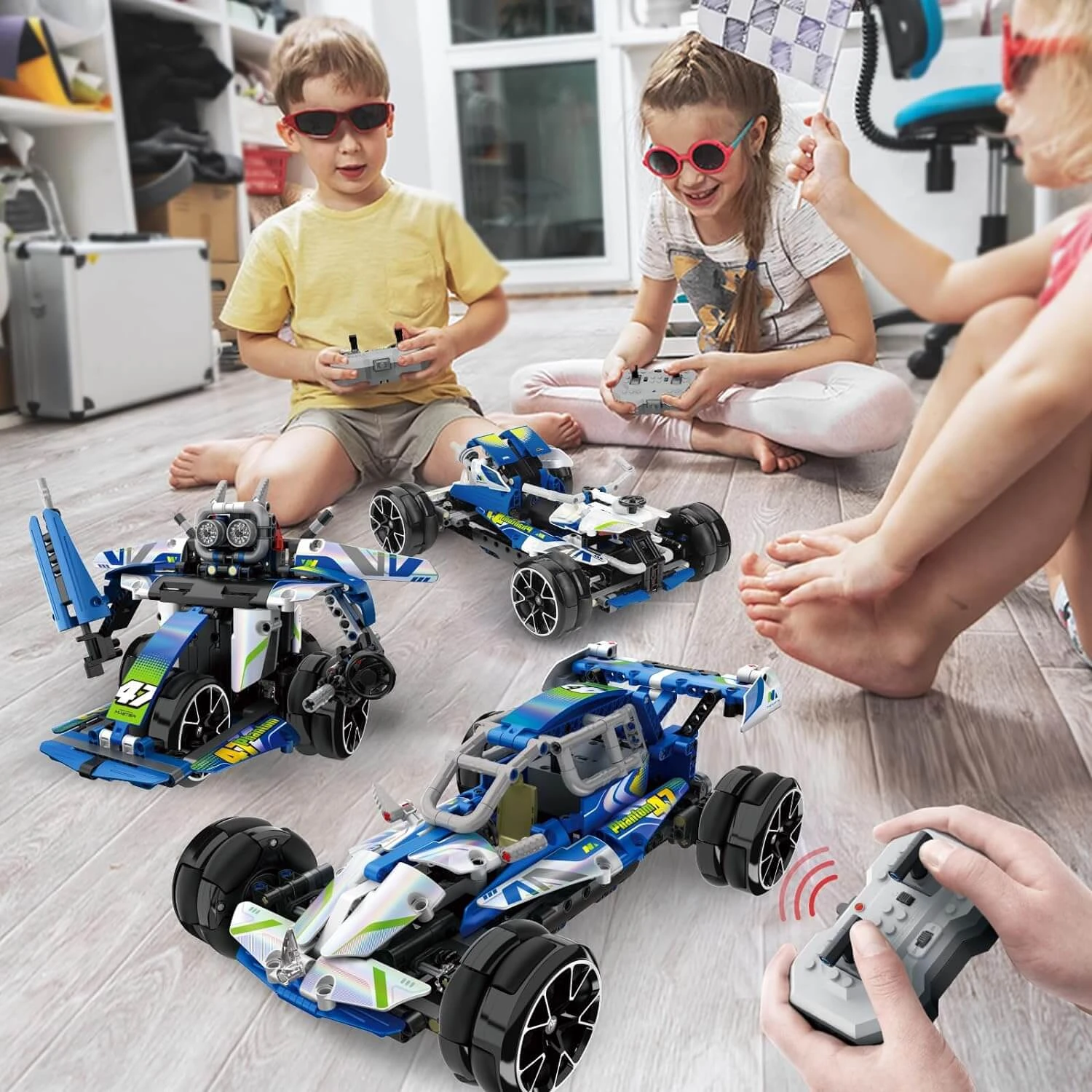 3 In 1 STEM RC Robot Car Building Blocks DIY Kit 4WD Remote Control APP Programming Drift Robot Car 8 3 In 1 STEM RC Robot Car Building Blocks DIY Kit 4WD Remote Control APP Programming Drift Robot Car - Image 8
