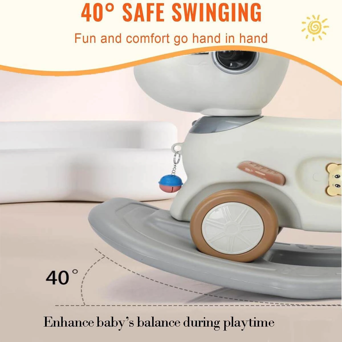 4-in-1 Rocking Horse Baby Dog Push Car With Detachable Balance Board 6 4-in-1 Rocking Horse Baby Dog Push Car With Detachable Balance Board - Image 6