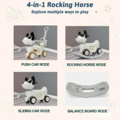 4-in-1 Rocking Horse Baby Dog Push Car With Detachable Balance Board 13 4-in-1 Rocking Horse Baby Dog Push Car With Detachable Balance Board -Children Toys Sale 4 in 1 Baby Rocking Horse 5 b5e1d7c0 f603 4b69 8a90 f4b71f262de7