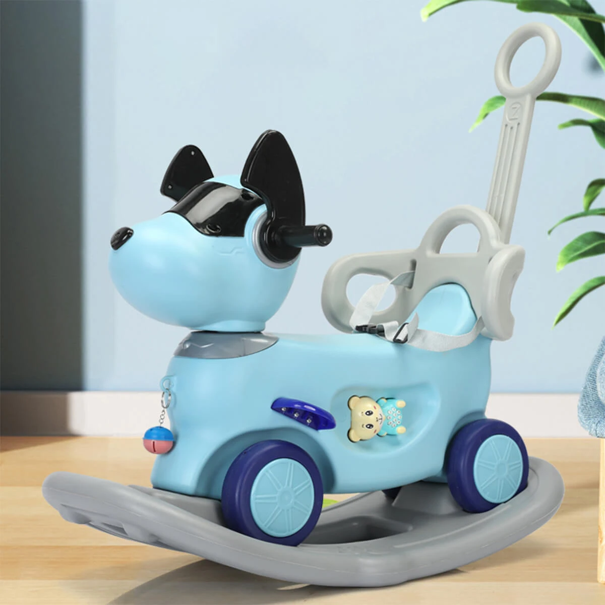 4-in-1 Rocking Horse Baby Dog Push Car With Detachable Balance Board 2 4-in-1 Rocking Horse Baby Dog Push Car With Detachable Balance Board - Image 2