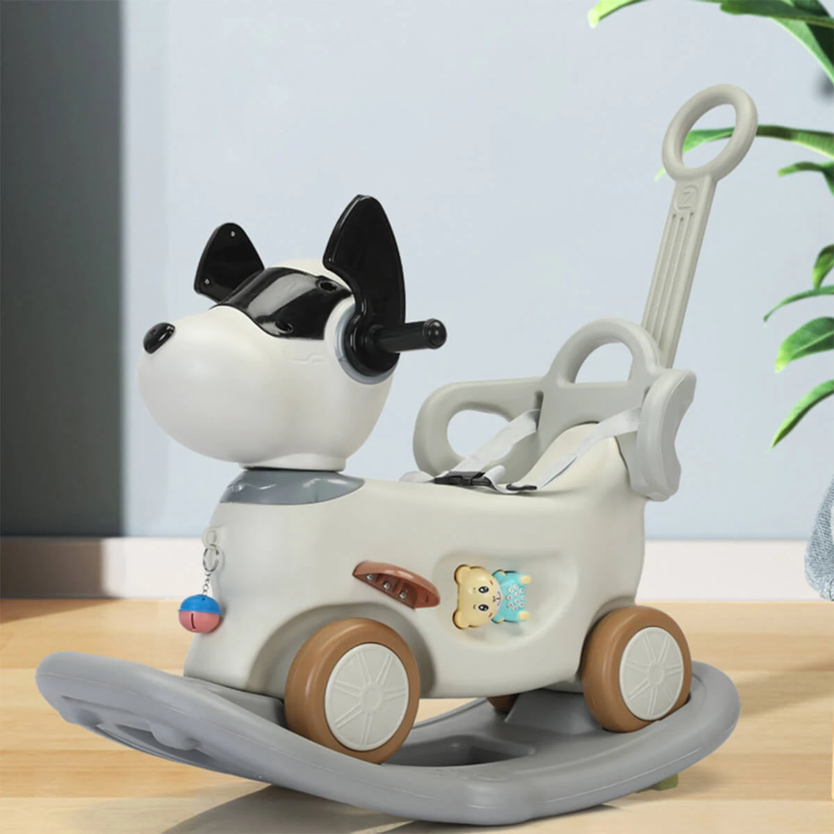 4-in-1 Rocking Horse Baby Dog Push Car With Detachable Balance Board 1 4-in-1 Rocking Horse Baby Dog Push Car With Detachable Balance Board
